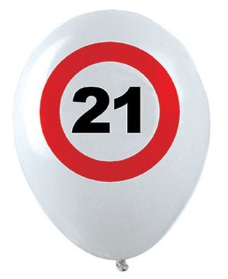 12 trafikskylt 21 latexballonger
