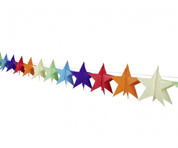 Kleurrijke sterrenhemel feestslinger 400cm