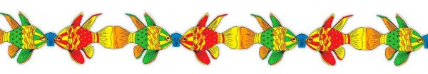 Kunterbunte Unterwasserwelt Fisch Girlande 300cm