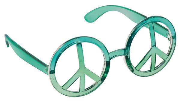 Love &amp; Peace Brille Aquamarin 80er Jahre
