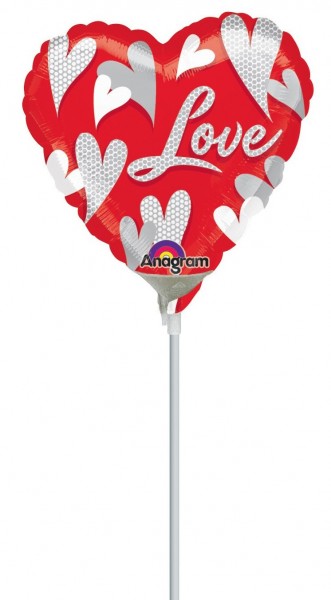 Crazy Love stick balloon 23cm