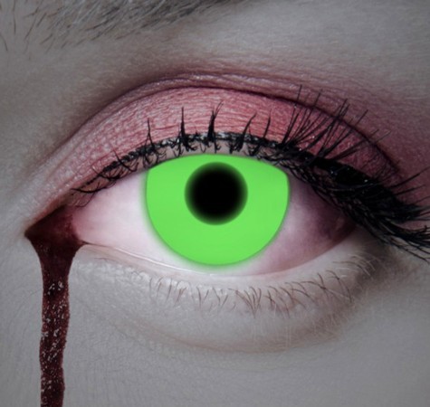 Neongrønne UV-kontaktlinser 3