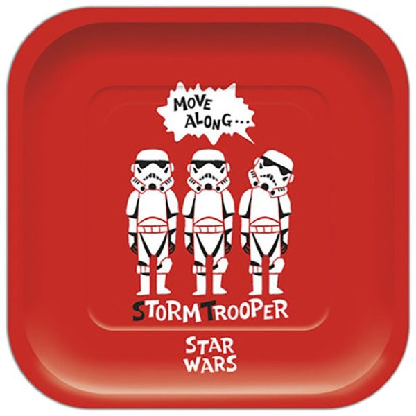 4 platos de papel de dibujos animados de Star Wars 24cm