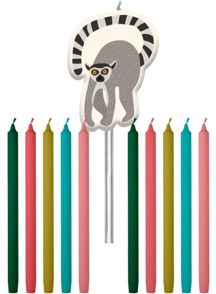Świeczka na tort urodzinowy Zoo 11 sztuk