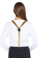 Preview: Sequin suspenders gold for adults