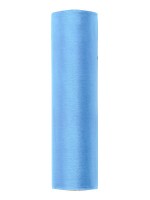 Organza stof Julie azurblå 9m x 16cm