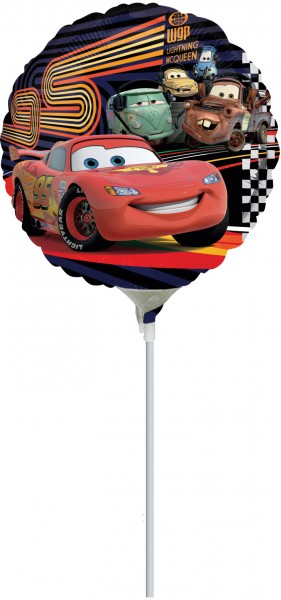 Round Lightning McQueen Cars stick balloon 2