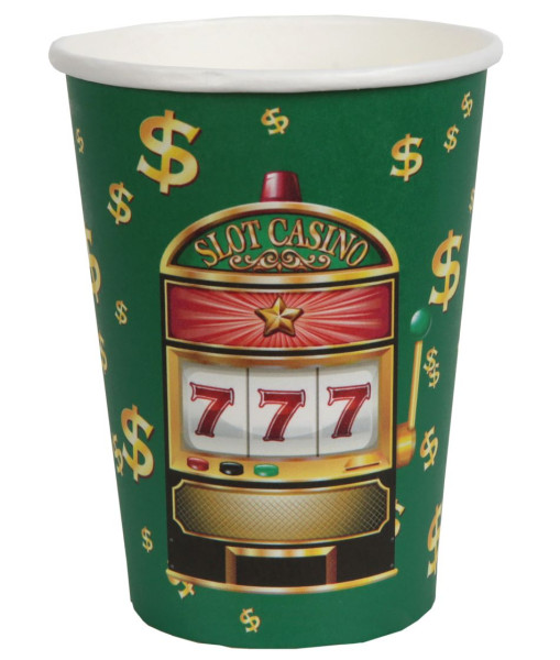 10 Casino paper cups Jackpot 270ml