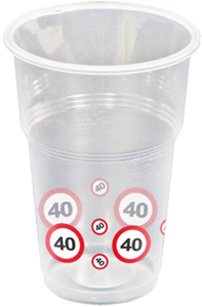 10 traffic sign 40 cups 350ml