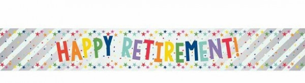 Happy Retirement foil banner 174cm