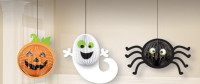 3 Halloween Monster Hanging Decorations 20.3cm