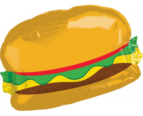 Palloncino foil Burger sorridente 66 x 45 cm 2