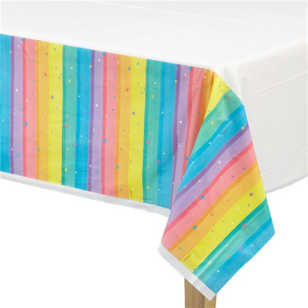Rainbow tablecloth wipeable 1.4 x 2.4m