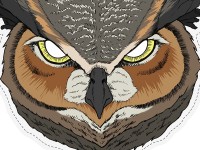 Preview: Paper mask eagle owl with elastic band
