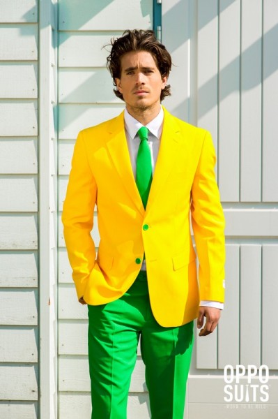 OppoSuits Green e Gold Party Suit