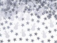 Aperçu: Décoration à saupoudrer d'étoiles de bonhomme de neige potelées douces 7g