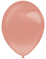 100 błyszczących balonów lateksowych w kolorze różowego złota o średnicy 12 cm