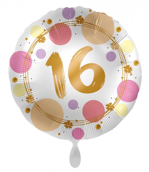 16. Geburtstag Ballon Happy Dots 45cm