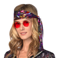 Czerwone okulary hipisowskie Sonja