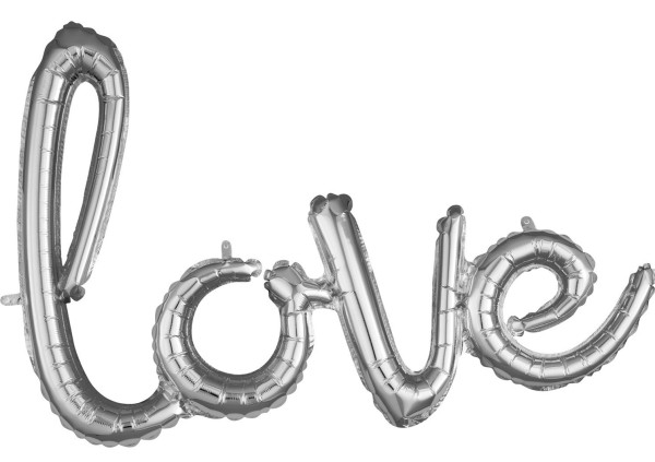 Silver love lettering 78 x 53cm