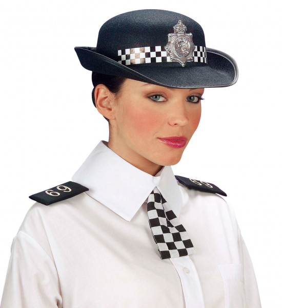 Polizisten Uniform Hut Mit Schachbrettmuster