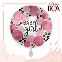 Vorschau: Heliumballon in der Box Baby Girl Leopard