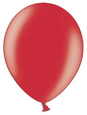 100 balonów Nancy Red Metallic 25cm