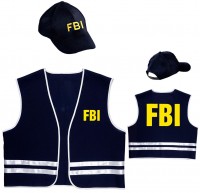 Aperçu: Gilet & casquette FBI unisexe bleu foncé