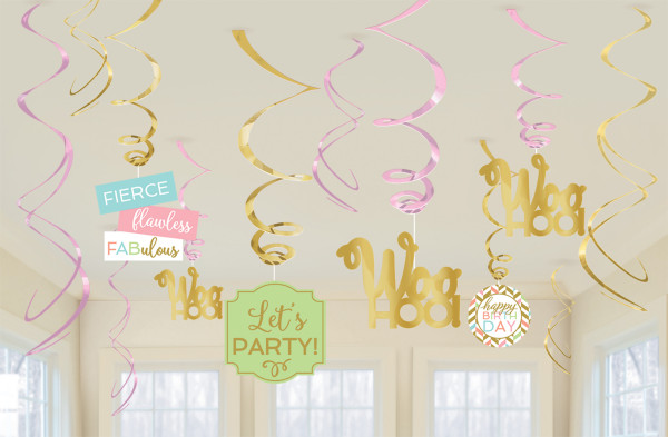 12 spirali dekoracyjnych Urodzinowa zabawa