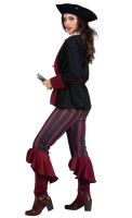 Preview: Bordeaux red pirate costume for women