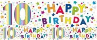 10-års fødselsdag for glade folie bannere 2,6 m
