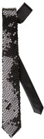 Czarny cekinowy krawat