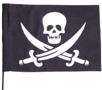Piraten Totenschädel Fahne 43 x 30cm