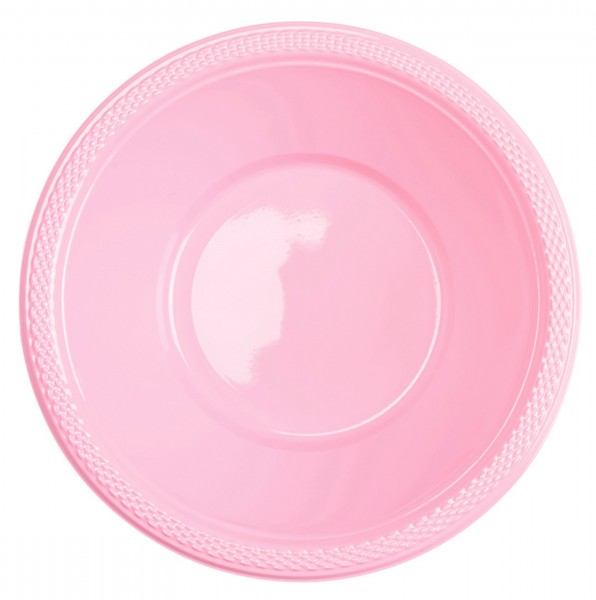 10 plastic bowls Mila light pink 355ml