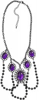 Schwarze Perlen Gothic Halskette