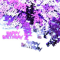 Grattis på födelsedagen strössel metallic rosa 14g