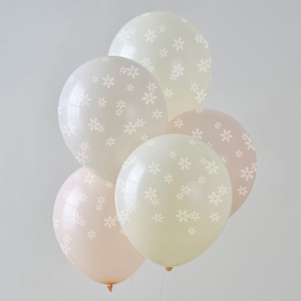 5 Little Flower Ballons 30cm