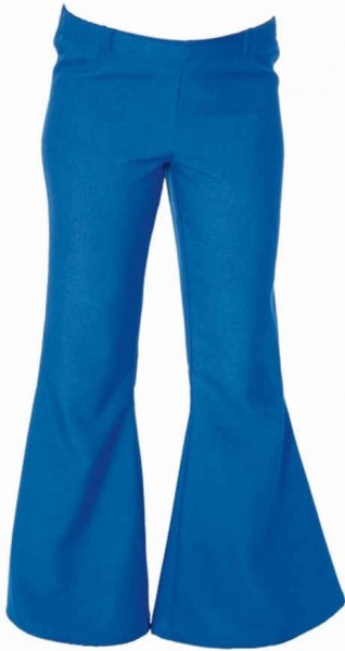 Pantalones acampanados groovy 70s azul para hombre 2