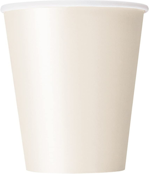 8 ivory paper cups 250ml