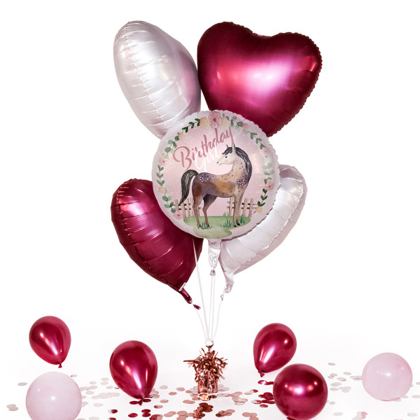 Heliumballon in der Box Charming Horse Birthday