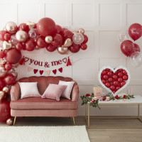Vista previa: 40 globos de látex fiesta amor rojo 12cm