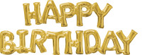 Foil balloons Happy Birthday gold