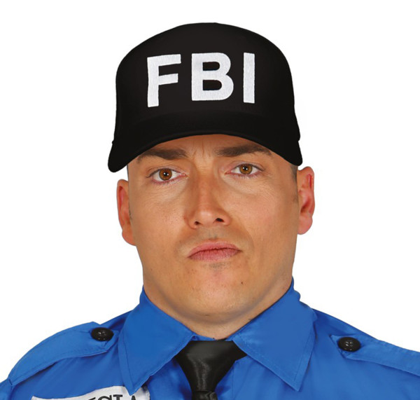 FBI Cap für Erwachsene schwarz