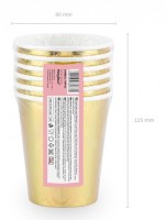 Preview: 6 Paper Cups Cheers Gold 260ml