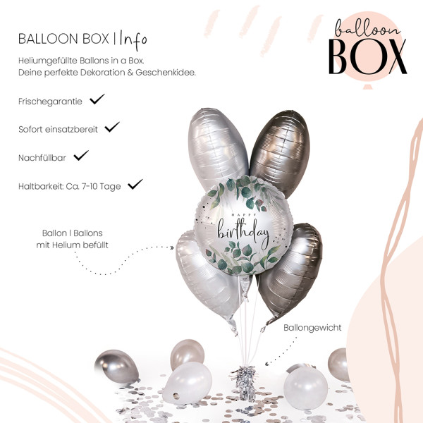 Heliumballon in der Box Green Magic Wishes 3