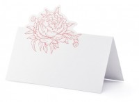 Preview: 10 peony place cards 9 x 4.5cm