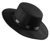 Gaucho Felt Hat in nero