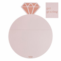 Serveringstallerken Diamant rosa guld 50 x 39cm