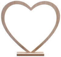 Anteprima: Decorazione cuore in legno 39cm
