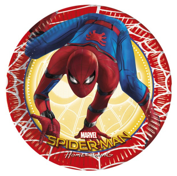 8 Amazing Spiderman paper plates 20cm